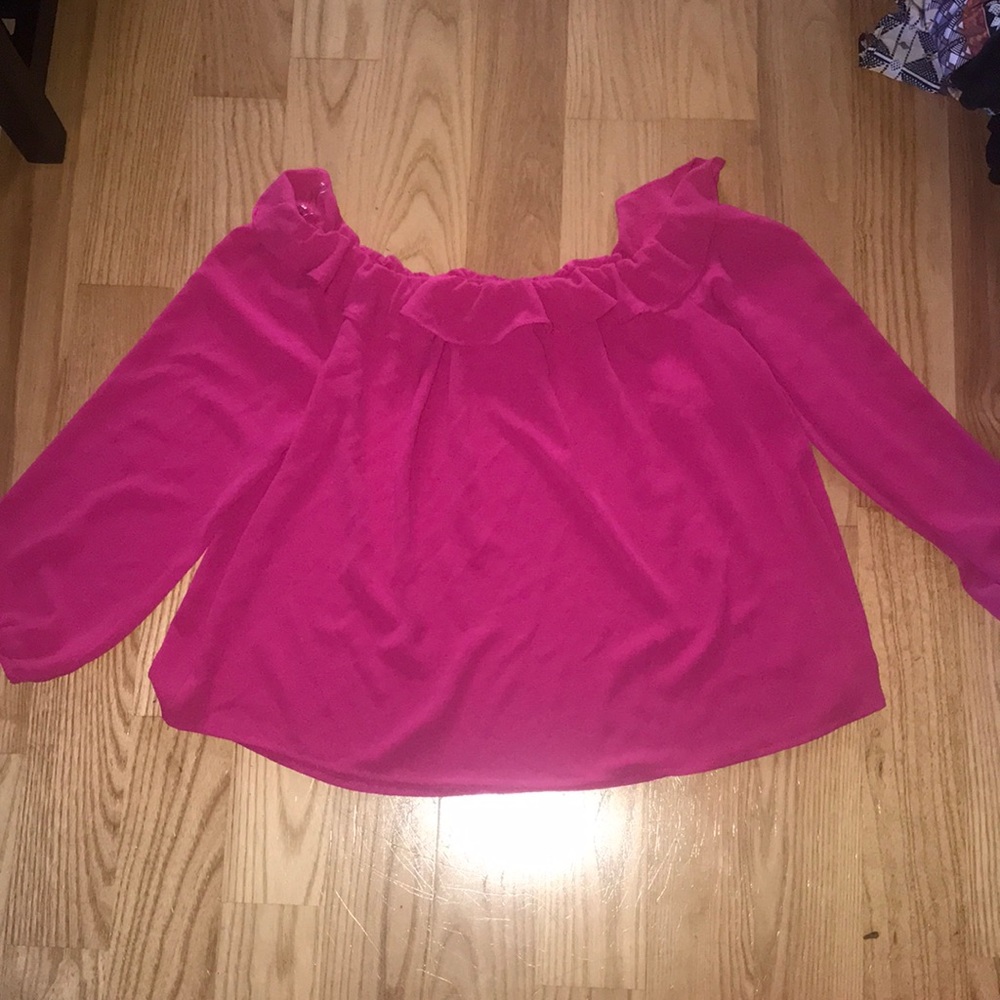 Pink off the shoulder top